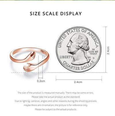 Sterling Silver Embrace Ring Hug - ItemBear.com