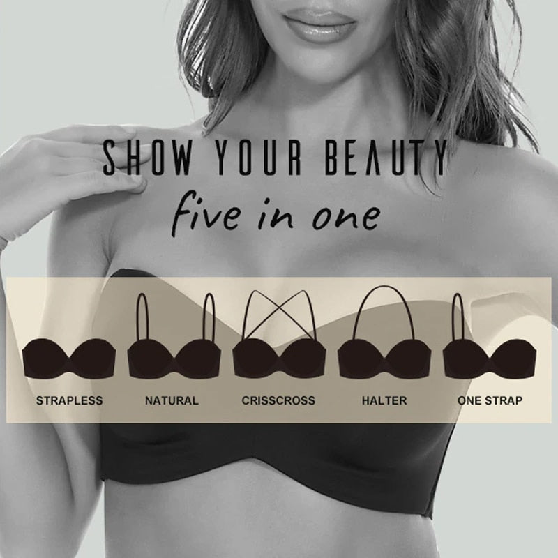 Strapless Bra Push up Non-Slip - ItemBear.com