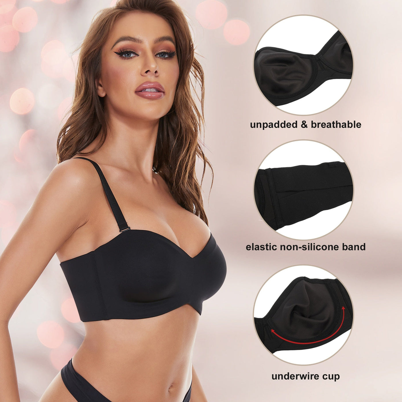 Strapless Bra Push up Non-Slip - ItemBear.com