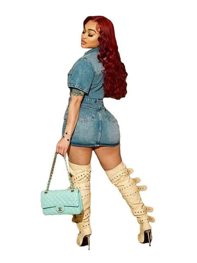 Stretchy Ladies Denim Dress - ItemBear.com