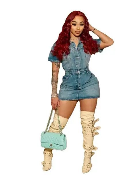 Stretchy Ladies Denim Dress - ItemBear.com