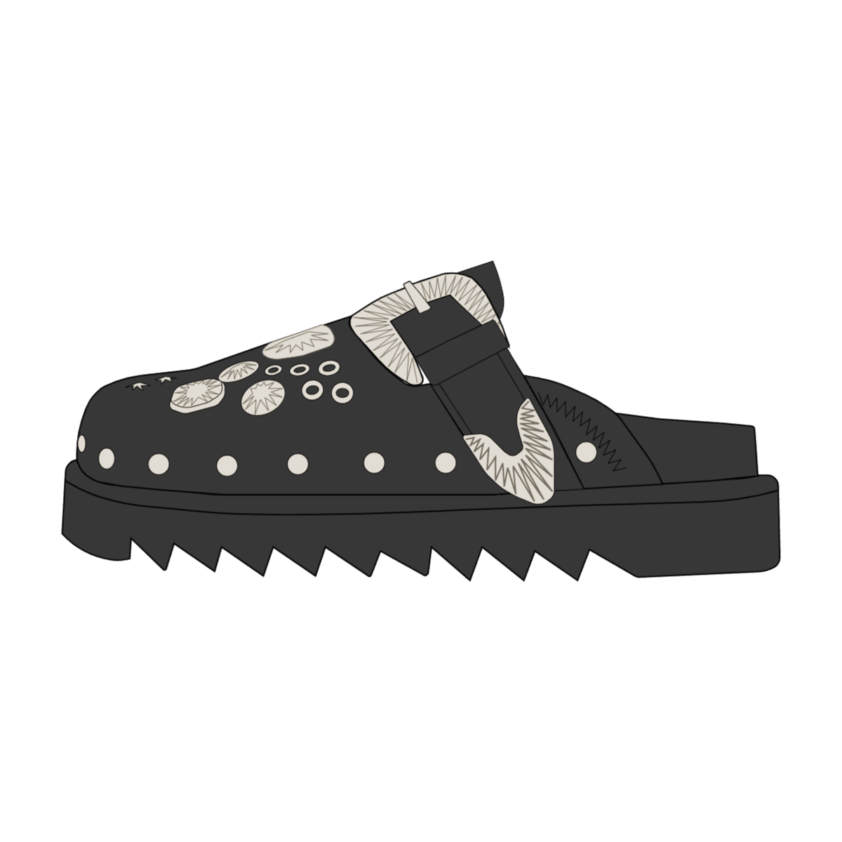 Studded Mule Clogs - ItemBear.com