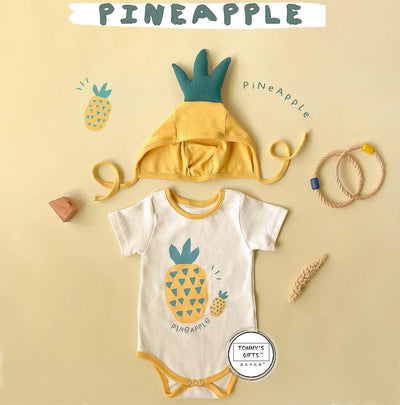 summer new pineapple shape printed baby jumpsuit ins style baby romper baby bag fart clothes - ItemBear.com