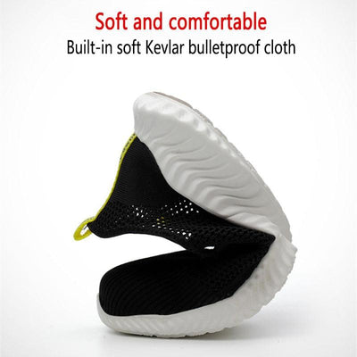 summer work shoes with protection breathable Lightweight safety shoes with iron toe anti-stab anti-slip working summer shoes - ItemBear.com