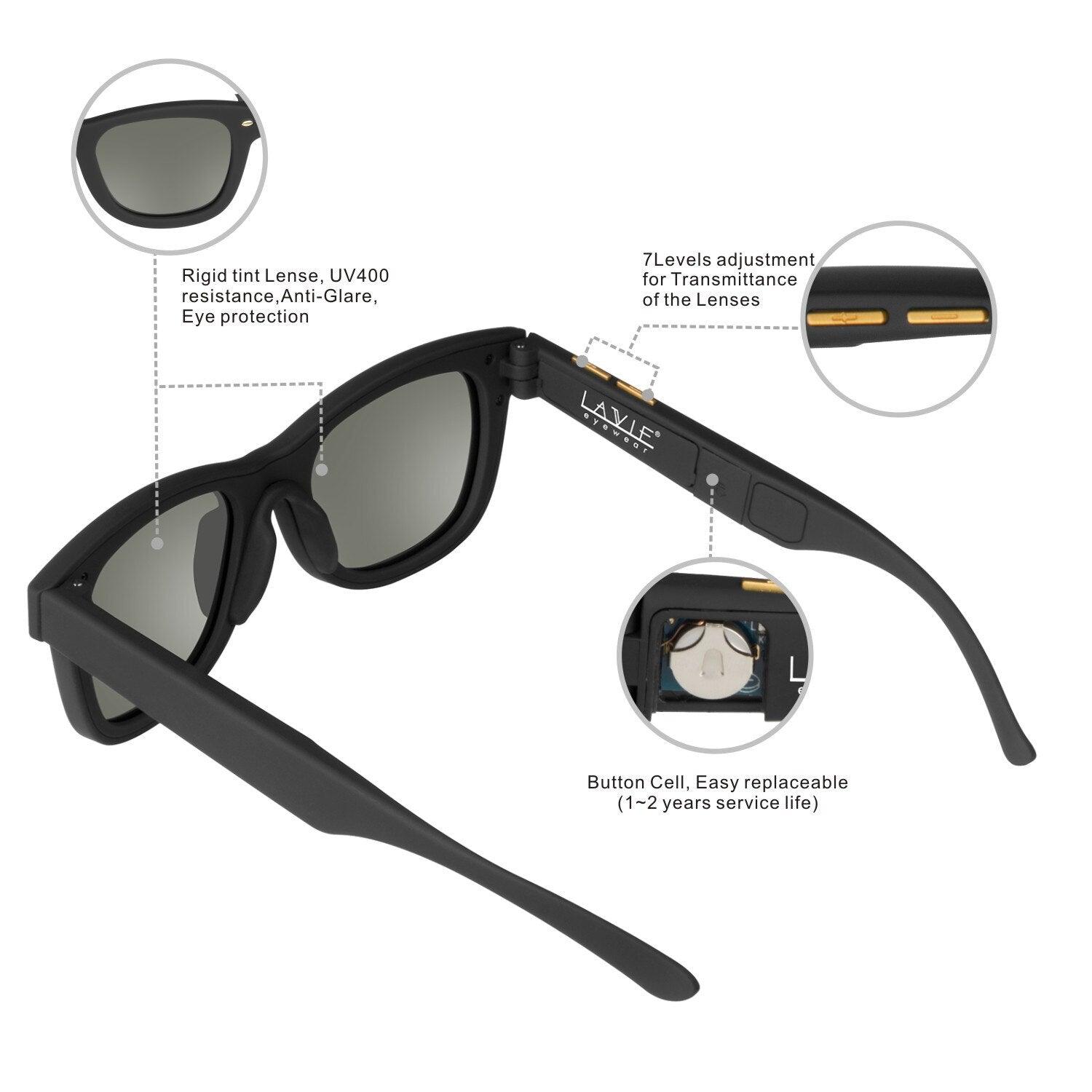 Sunglasses with Variable Electronic Tint Control - ItemBear.com
