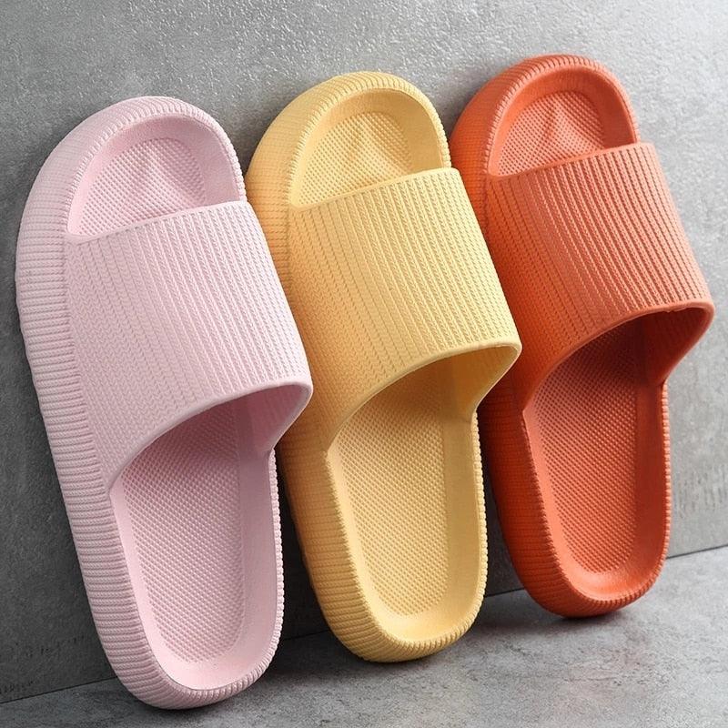 Thick Platform Bathroom Home Slippers Women Fashion Soft Sole EVA Indoor Slides Woman Sandals 2022 Summer Non-slip Flip Flops - ItemBear.com