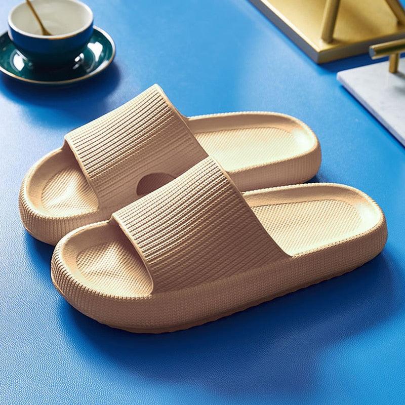 Thick Platform Bathroom Home Slippers Women Fashion Soft Sole EVA Indoor Slides Woman Sandals 2022 Summer Non-slip Flip Flops - ItemBear.com