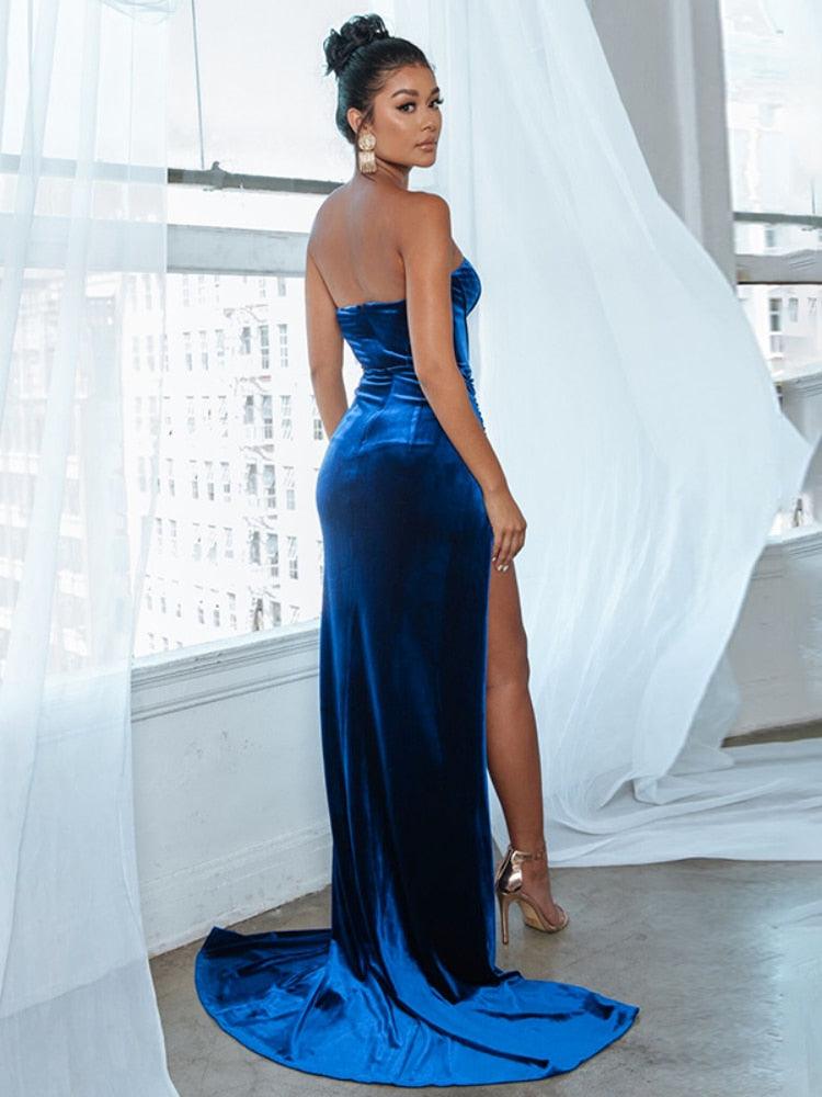 Tiara Backless Velvet Dress - ItemBear.com