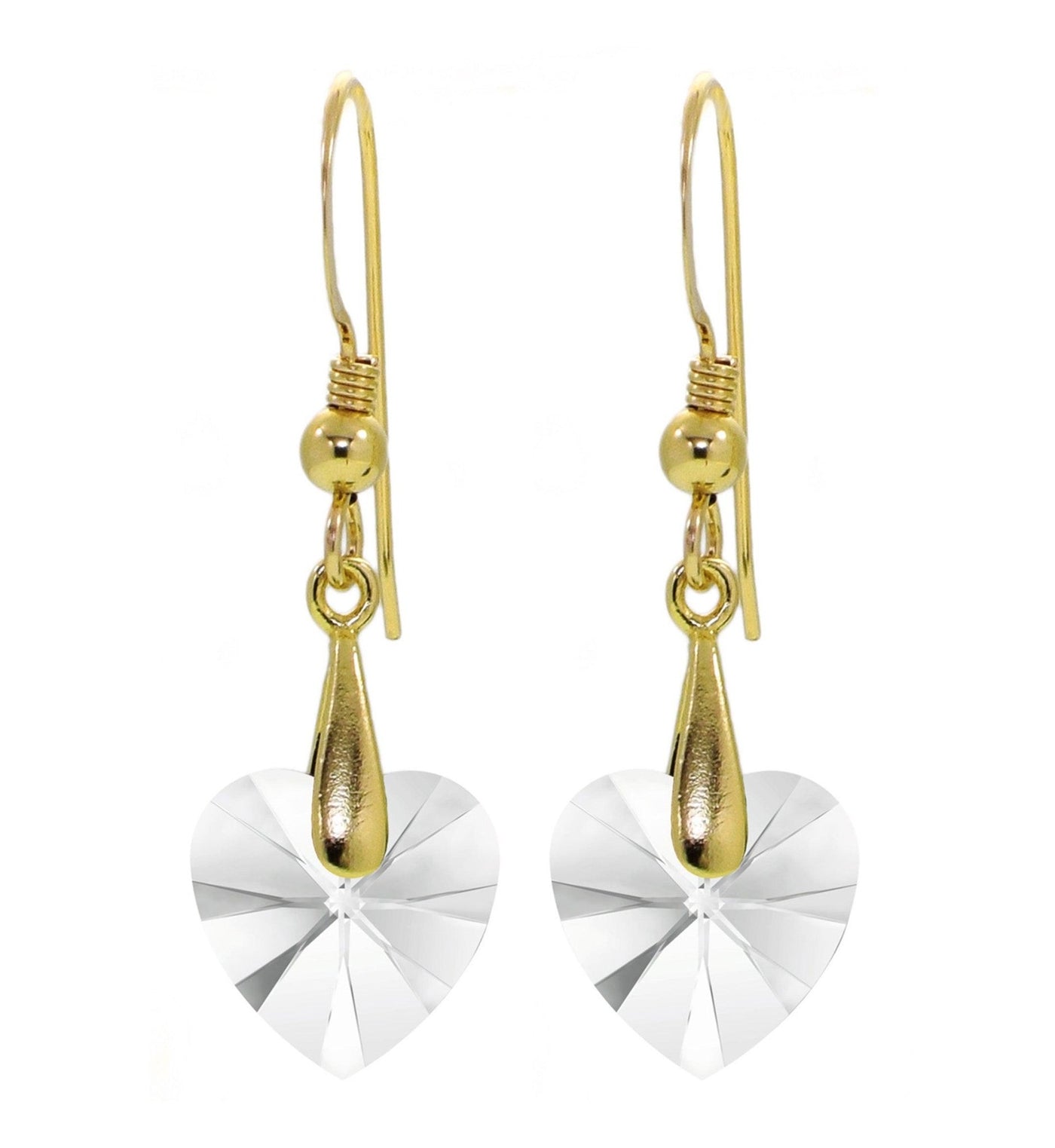 Tiny Heart Jewelry Set 24k Gold Inscribed I Love You to the Moon and Back Necklace and Drop Earrings - ItemBear.com