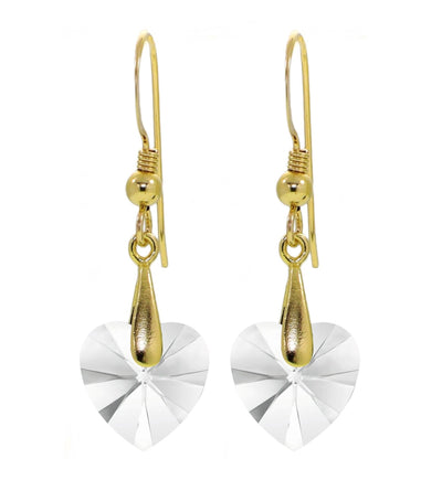 Tiny Heart Jewelry Set 24k Gold Inscribed I Love You to the Moon and Back Necklace and Drop Earrings - ItemBear.com