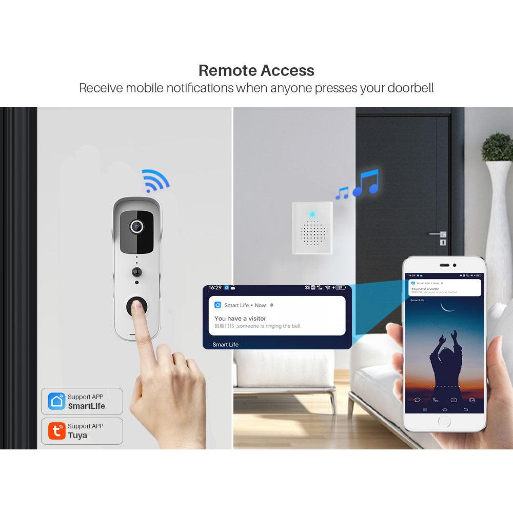 Tuya Smart Video Doorbell WiFi 1080P Video Intercom Door Bell IP Camera Two-Way Audio Works With Alexa Echo Show Google Home - ItemBear.com