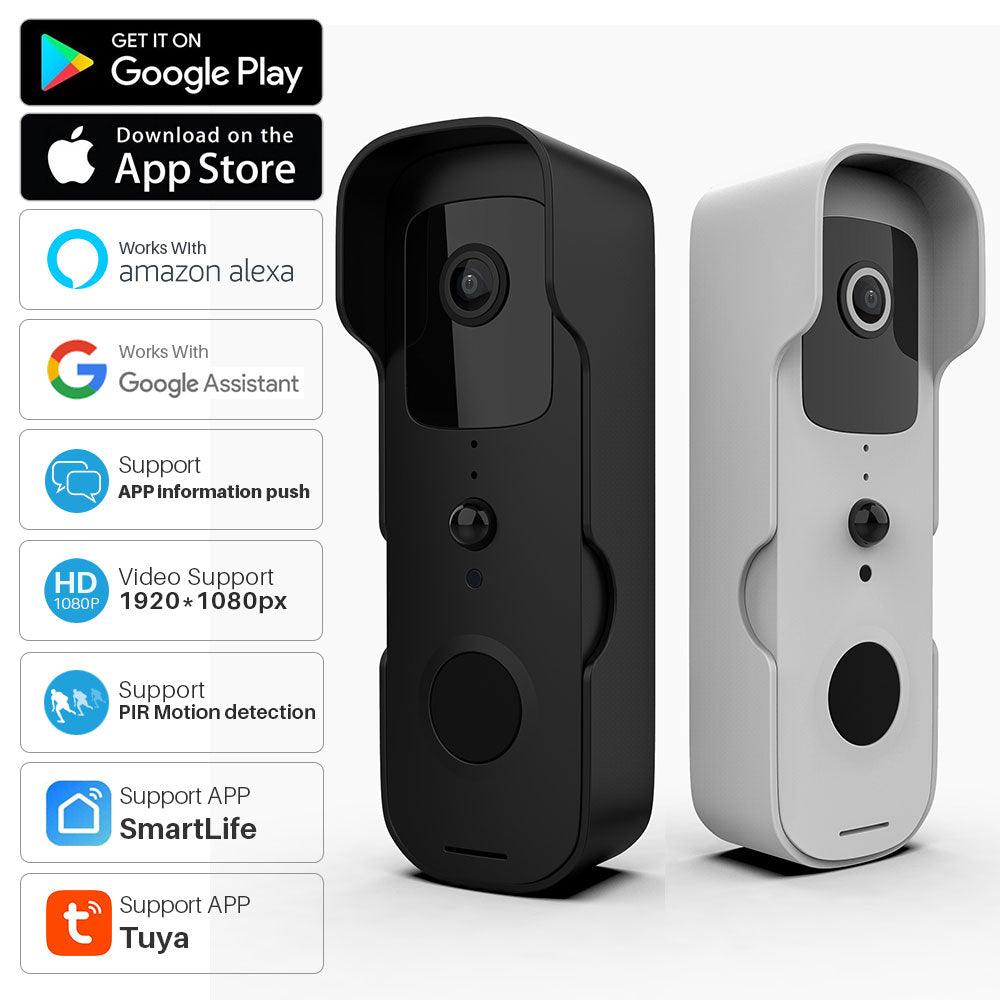 Tuya Smart Video Doorbell WiFi 1080P Video Intercom Door Bell IP Camera Two-Way Audio Works With Alexa Echo Show Google Home - ItemBear.com