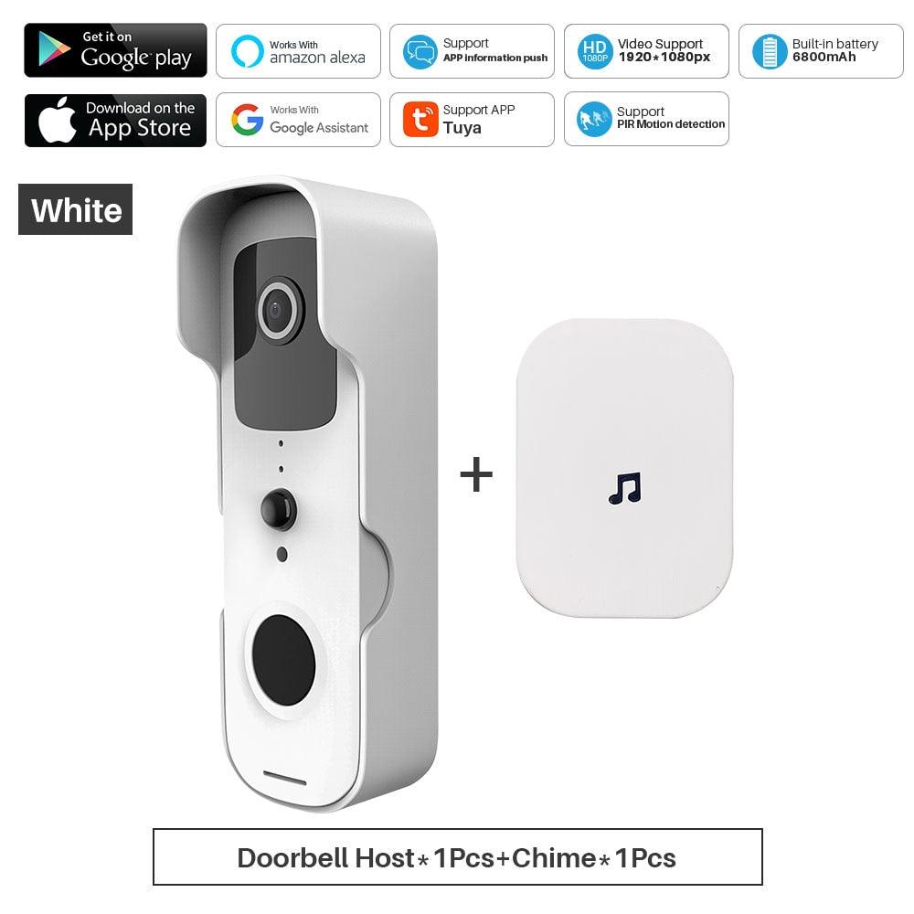 Tuya Smart Video Doorbell WiFi 1080P Video Intercom Door Bell IP Camera Two-Way Audio Works With Alexa Echo Show Google Home - ItemBear.com