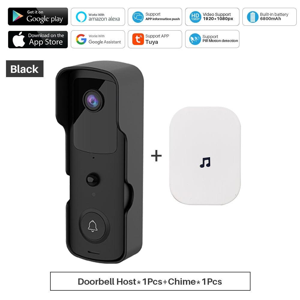 Tuya Smart Video Doorbell WiFi 1080P Video Intercom Door Bell IP Camera Two-Way Audio Works With Alexa Echo Show Google Home - ItemBear.com