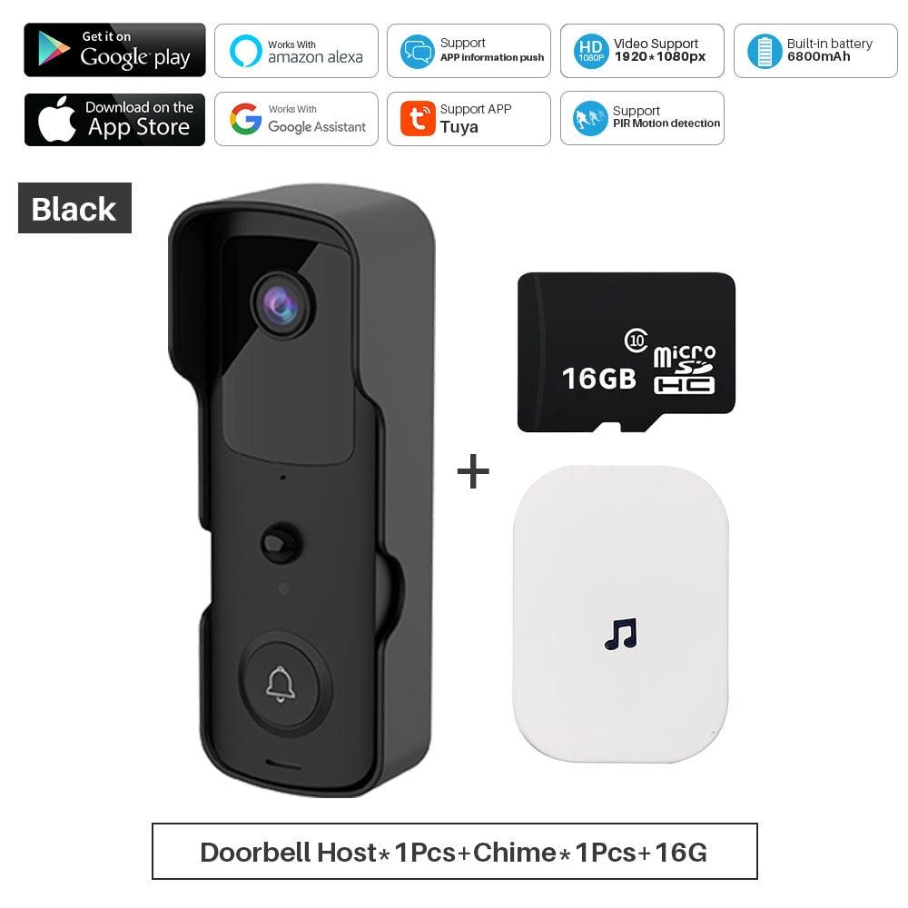 Tuya Smart Video Doorbell WiFi 1080P Video Intercom Door Bell IP Camera Two-Way Audio Works With Alexa Echo Show Google Home - ItemBear.com