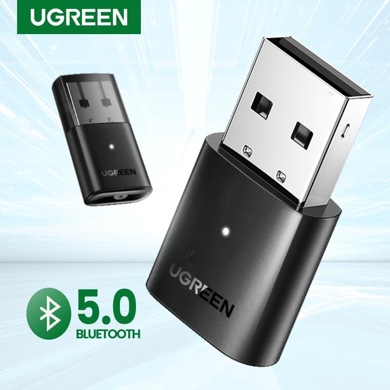 UGREEN USB Bluetooth 5.0 Dongle Adapter 4.0 for PC Speaker Wireless Mouse Music Audio Receiver Transmitter aptx Bluetooth 5.0 - ItemBear.com