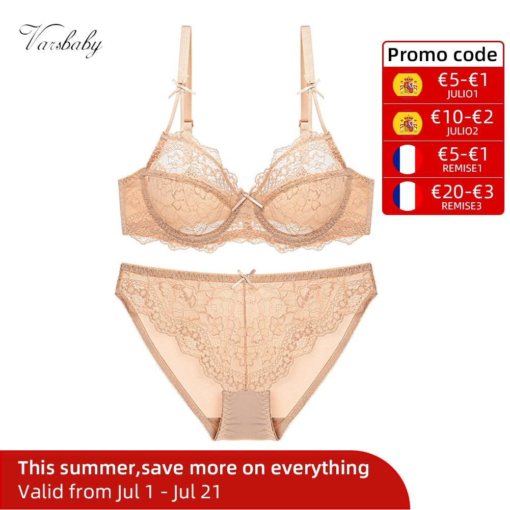 Varsbaby New Top Quality Sexy Underwear Women Bra Set Lace Bra Lace Push Up Lingerie Set - ItemBear.com