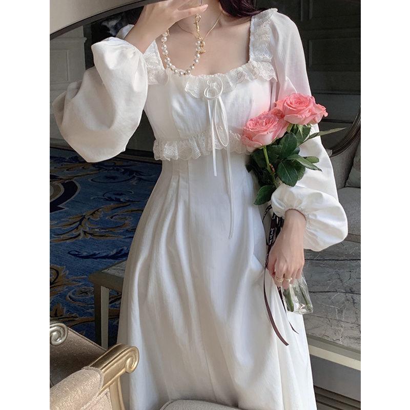 Vintage Victorian White Lace Dress Maxi Dress - ItemBear.com