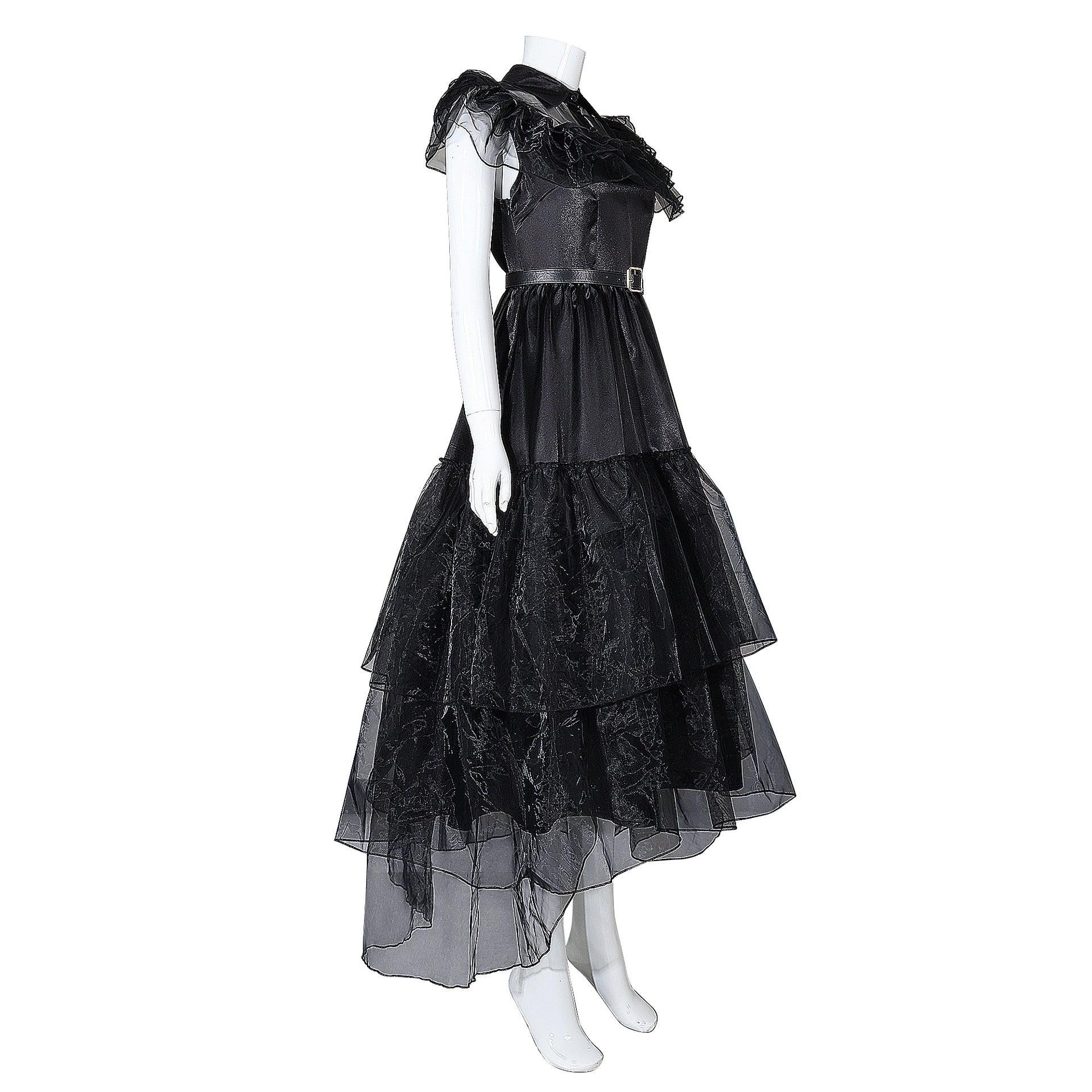 Wednesday Adams family cos American drama with the same prom dress skirt wednesday black dress - ItemBear.com