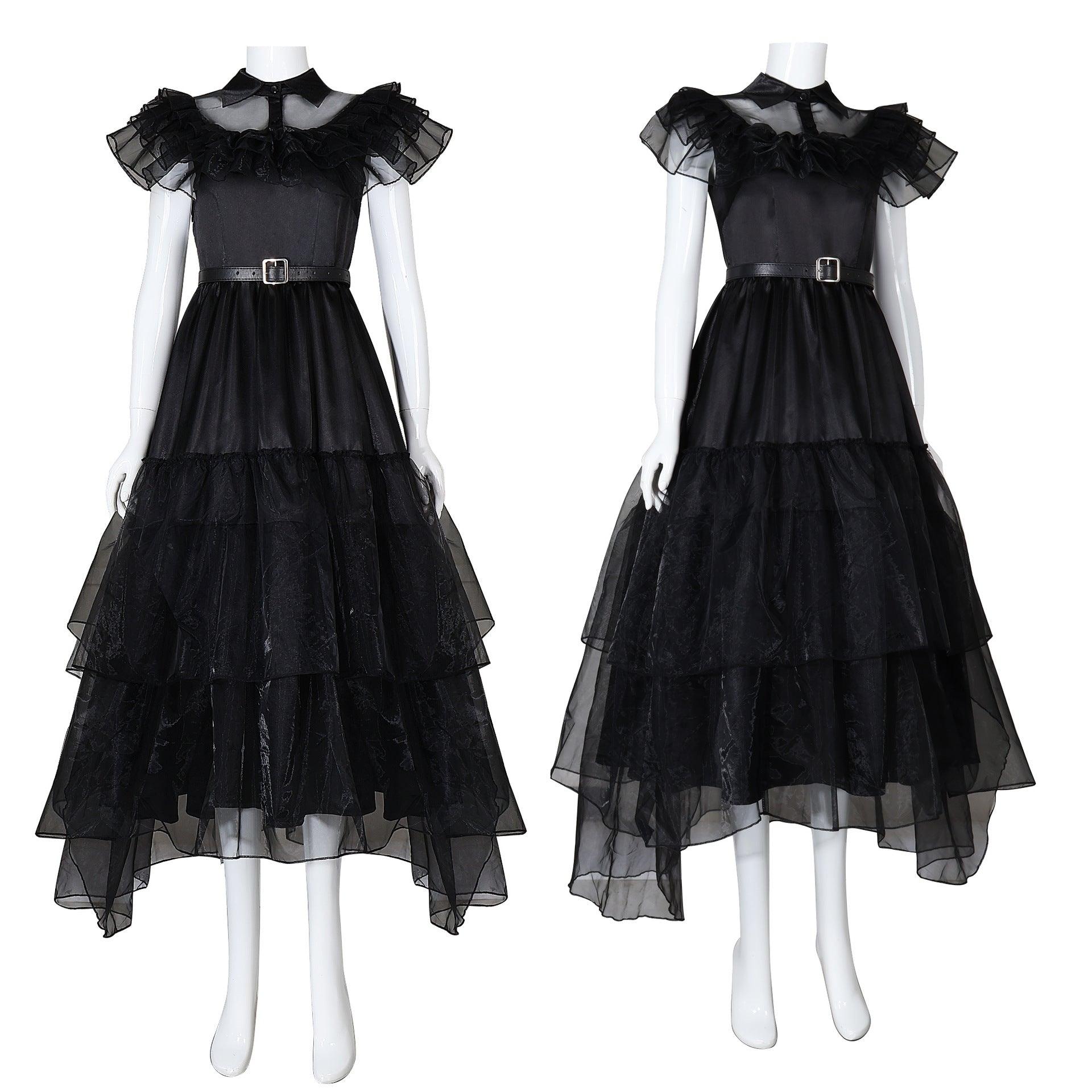 Wednesday Adams family cos American drama with the same prom dress skirt wednesday black dress - ItemBear.com