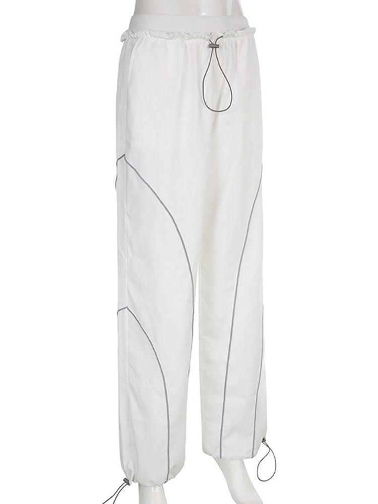 White Baggy Loose Wide Leg Pants - ItemBear.com
