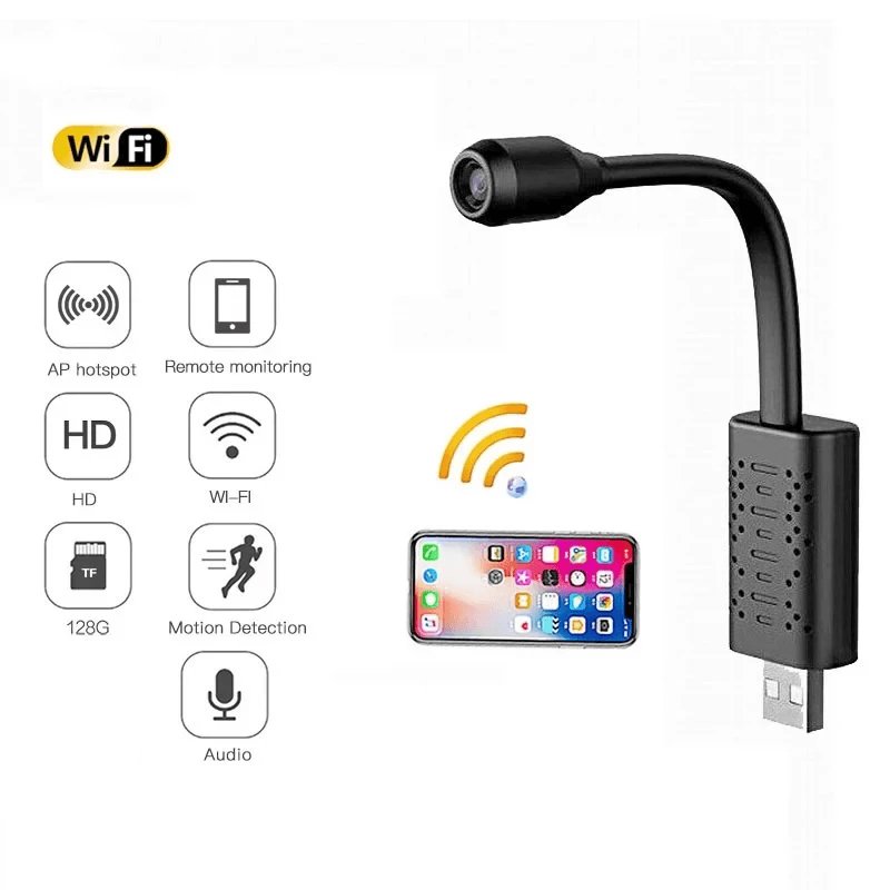 Wifi Mini DIY Camera USB 1080P Camera Motion Detect Home Security - ItemBear.com