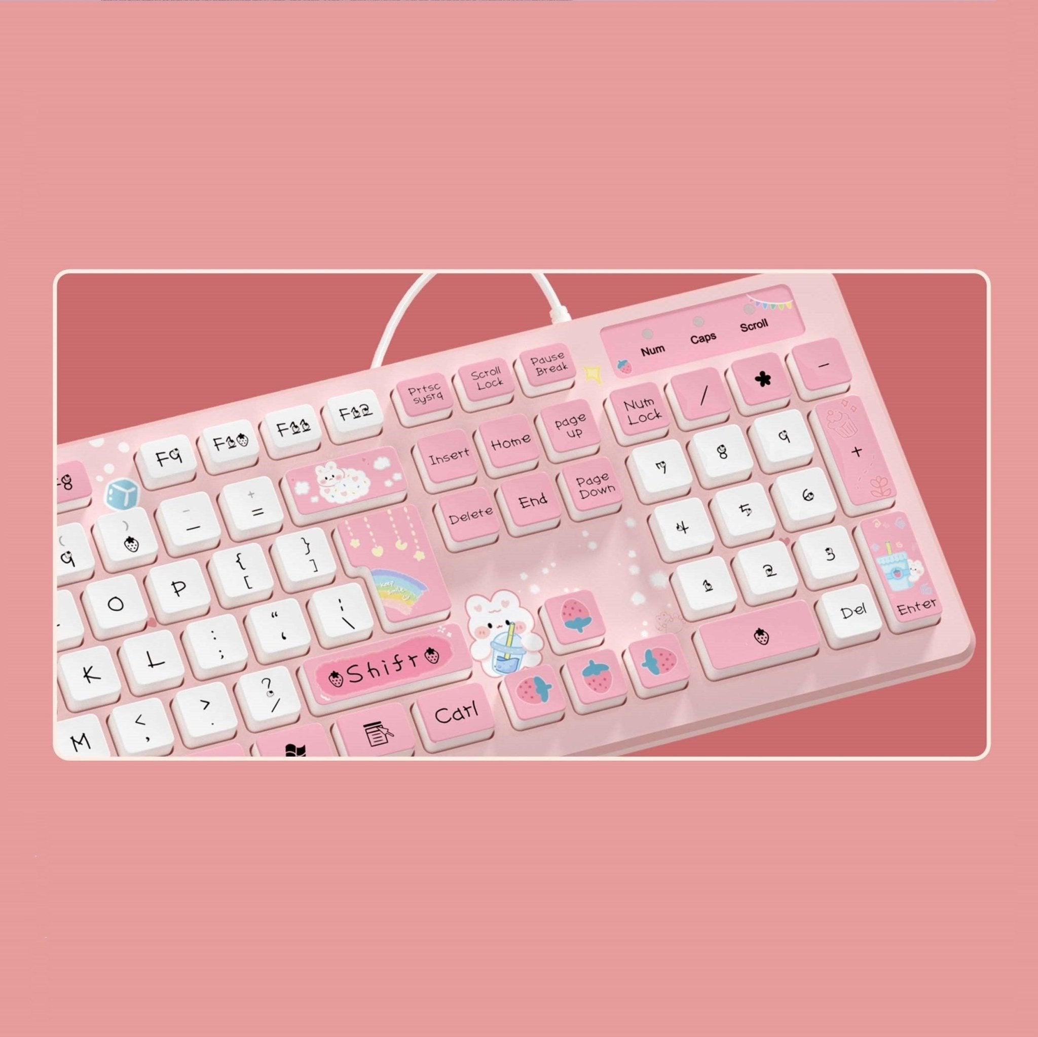 Wired Keyboard for Office PC with Mute Click - ItemBear.com