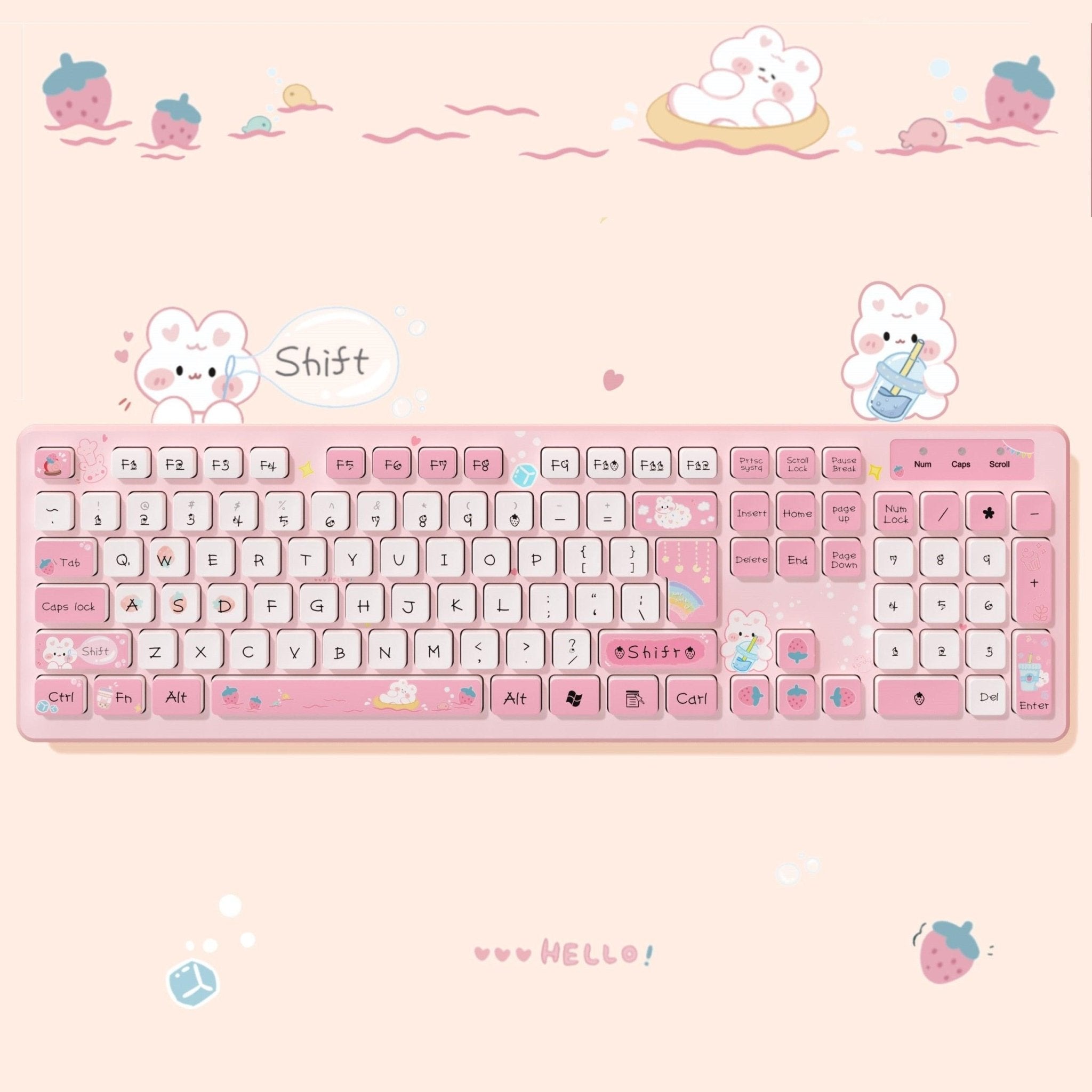 Wired Keyboard for Office PC with Mute Click - ItemBear.com