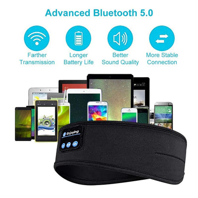Wireless bluetooth 5.0 Earphones Sleeping Eye Mask Music player / Sports headband Travel Sweatband Headset Speakers Headset2021 - ItemBear.com