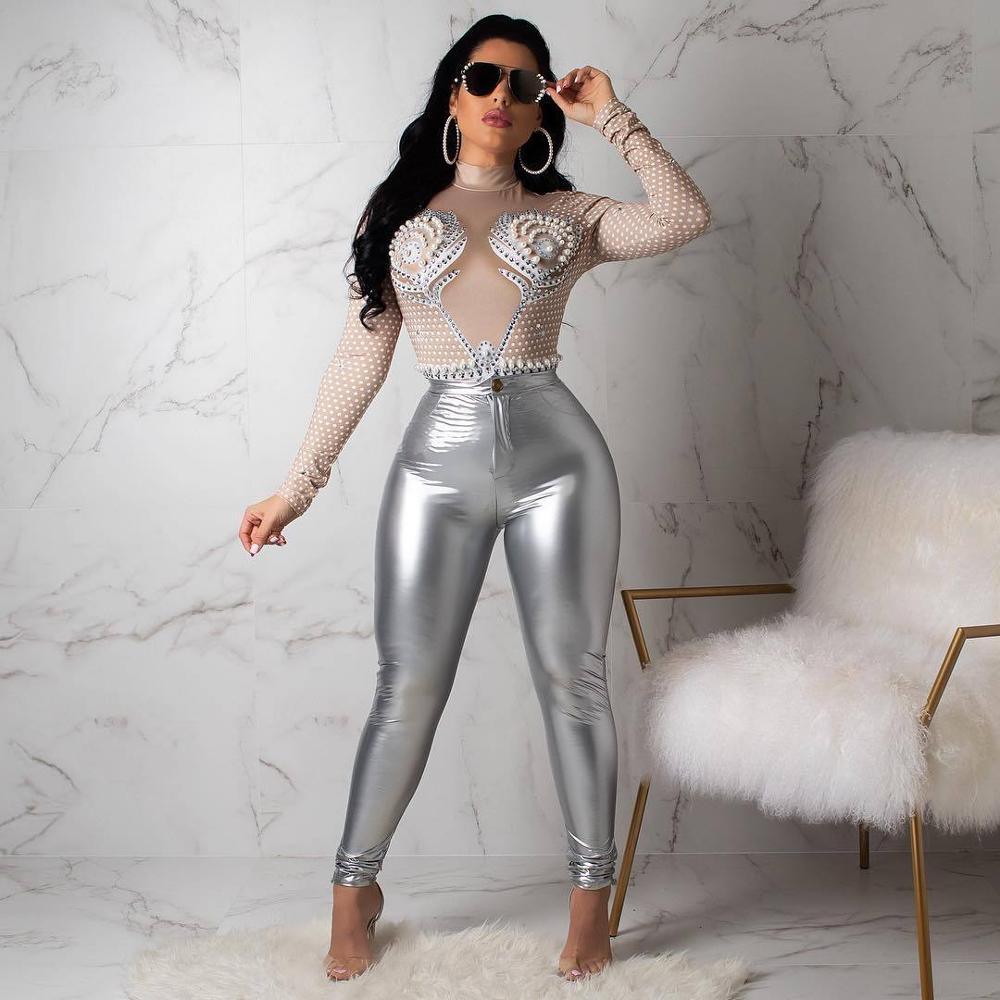 Women Latex Faux Pu Leather Pants Trousers Push Up High Waist Skinny Pants Pencil Fall Winter Solid Color Sexy Pants Female - ItemBear.com