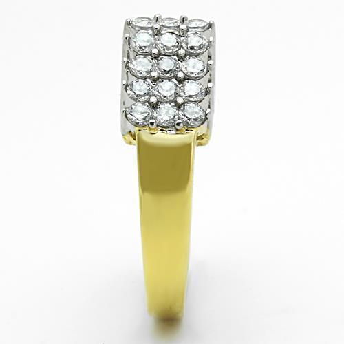 Women Stainless Steel Cubic Zirconia Rings TK1376 - ItemBear.com