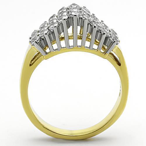 Women Stainless Steel Cubic Zirconia Rings TK1376 - ItemBear.com