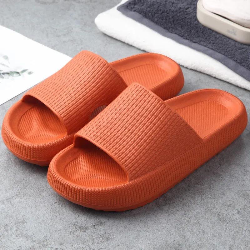 Women Thick Platform Slippers Summer Beach Eva Soft Sole Slide Sandals Leisure Men Ladies Indoor Bathroom Anti-slip Shoes - ItemBear.com