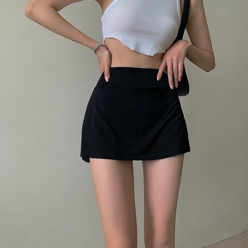 Y2K Solid Tight Mini Skirt - ItemBear.com