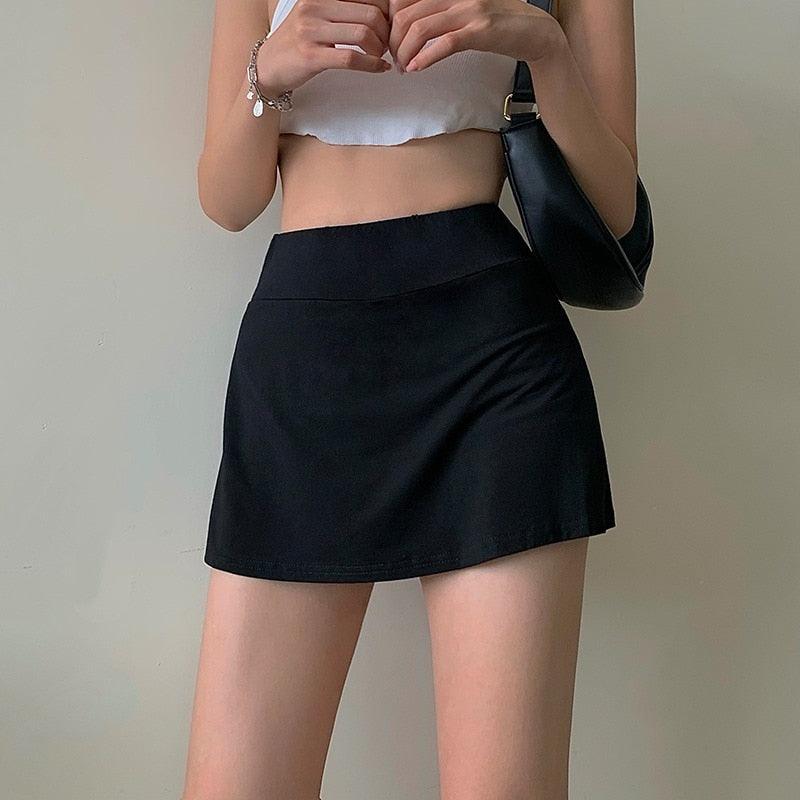 Y2K Solid Tight Mini Skirt - ItemBear.com